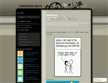 Tablet Screenshot of creativityblog.wordpress.com