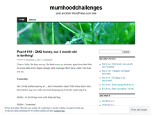 Tablet Screenshot of mumhoodchallenges.wordpress.com