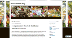 Desktop Screenshot of bebantenan.wordpress.com