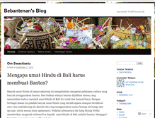 Tablet Screenshot of bebantenan.wordpress.com