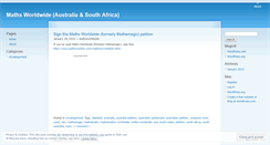 Desktop Screenshot of mathsworldwide.wordpress.com