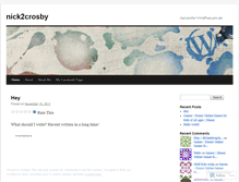 Tablet Screenshot of nick2crosby.wordpress.com
