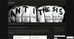 Desktop Screenshot of antithesisfestival.wordpress.com