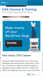 Mobile Screenshot of cnaclassestraining.wordpress.com