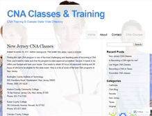 Tablet Screenshot of cnaclassestraining.wordpress.com