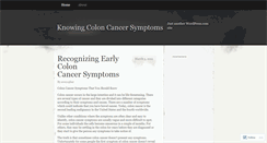 Desktop Screenshot of coloncancersymptomstreatment.wordpress.com