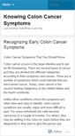 Mobile Screenshot of coloncancersymptomstreatment.wordpress.com