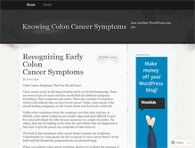 Tablet Screenshot of coloncancersymptomstreatment.wordpress.com