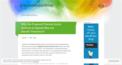 Desktop Screenshot of preciousinformine.wordpress.com