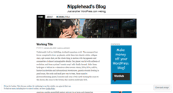 Desktop Screenshot of nipplehead.wordpress.com