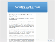 Tablet Screenshot of marketingonthefringe.wordpress.com