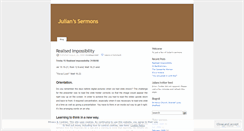 Desktop Screenshot of julianssermons.wordpress.com