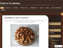 Tablet Screenshot of comeatumanera.wordpress.com