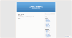 Desktop Screenshot of anekalistrik.wordpress.com