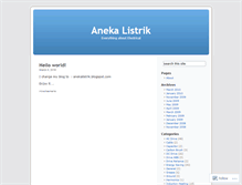 Tablet Screenshot of anekalistrik.wordpress.com