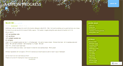 Desktop Screenshot of alifeinprogress.wordpress.com