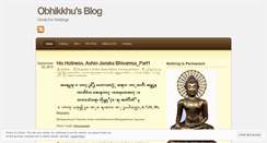 Desktop Screenshot of obhikkhu.wordpress.com
