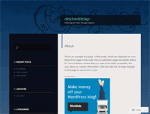 Tablet Screenshot of destineddesign.wordpress.com