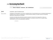 Tablet Screenshot of konzeptarbeit.wordpress.com