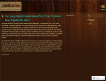 Tablet Screenshot of chelbarbie.wordpress.com
