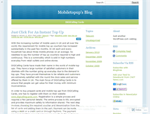 Tablet Screenshot of mobiletopup.wordpress.com