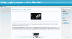 Desktop Screenshot of motorcycleheadsets.wordpress.com