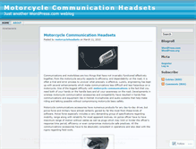 Tablet Screenshot of motorcycleheadsets.wordpress.com