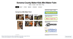 Desktop Screenshot of makerfairesonomakids.wordpress.com