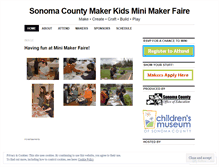 Tablet Screenshot of makerfairesonomakids.wordpress.com