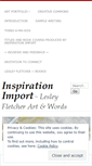 Mobile Screenshot of inspirationimport.wordpress.com