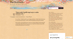 Desktop Screenshot of beingaduchess.wordpress.com