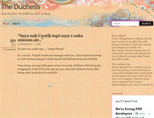 Tablet Screenshot of beingaduchess.wordpress.com