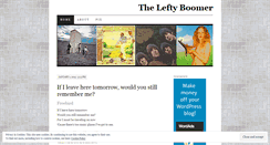 Desktop Screenshot of leftyboomer.wordpress.com