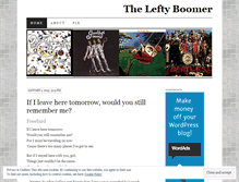 Tablet Screenshot of leftyboomer.wordpress.com