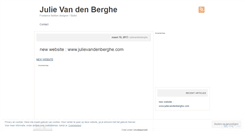 Desktop Screenshot of julievandenberghe.wordpress.com