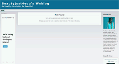 Desktop Screenshot of beautyjust4you.wordpress.com