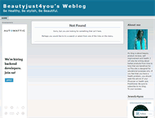 Tablet Screenshot of beautyjust4you.wordpress.com