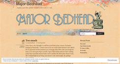 Desktop Screenshot of majorbedhead.wordpress.com