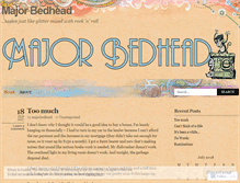 Tablet Screenshot of majorbedhead.wordpress.com