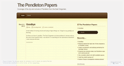 Desktop Screenshot of pendletonpapers.wordpress.com