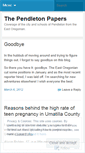 Mobile Screenshot of pendletonpapers.wordpress.com