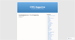 Desktop Screenshot of cwgmagazine.wordpress.com