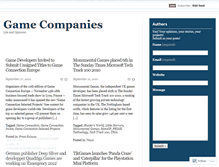 Tablet Screenshot of gamecompanieslifeopinions.wordpress.com