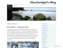 Tablet Screenshot of marylandgirl.wordpress.com