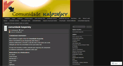 Desktop Screenshot of comunidadekaspersky.wordpress.com
