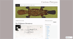 Desktop Screenshot of curiousplatypus.wordpress.com