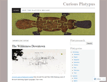 Tablet Screenshot of curiousplatypus.wordpress.com