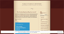 Desktop Screenshot of familymystery.wordpress.com