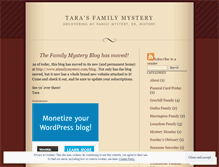 Tablet Screenshot of familymystery.wordpress.com