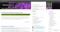 Desktop Screenshot of mrshomely.wordpress.com